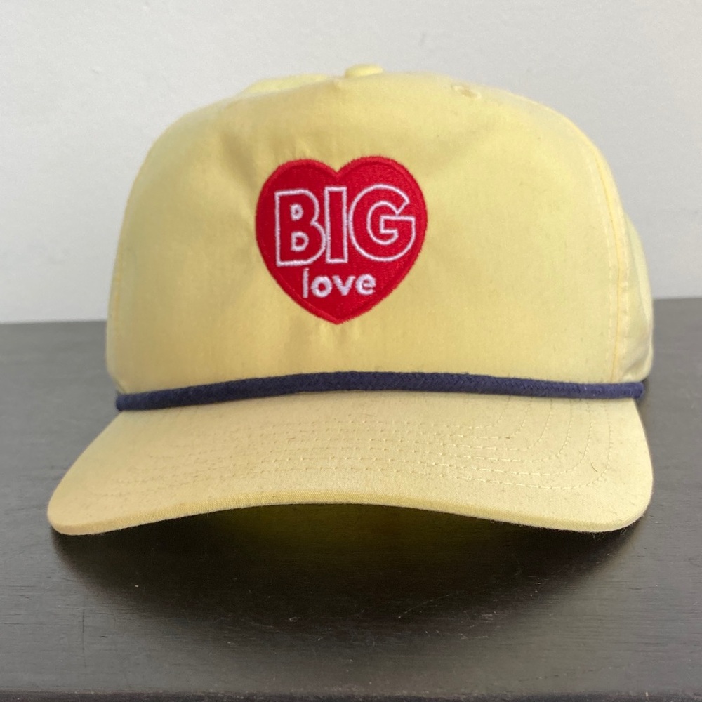 BIG LOVE rope hat yellow